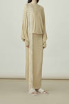 SWAYING/KNIT bat sleeves back slit dress SW24SS2L22 Turmeric PS70